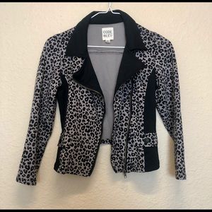 Code Bleu Black Leopard Moto Jacket